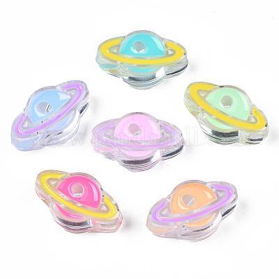 Transparent Acrylic Enamel Beads&nbsp;OACR-N130-022-1
