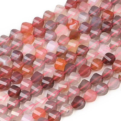 Natural Pink Botswana Agate Beads Strands&nbsp;G-P611-C07-01-1