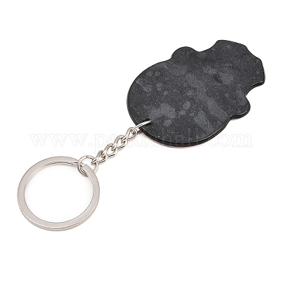 Plastic Pendant Keychain&nbsp;SKUL-PW0002-060E-1