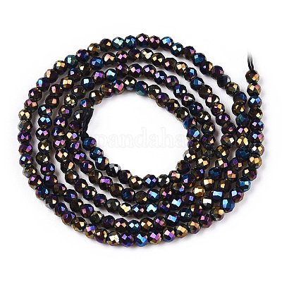 Electroplate Glass Beads Strands&nbsp;GLAA-H021-01A-FP15-1