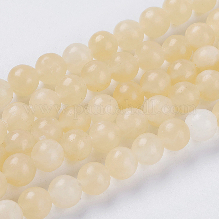 Natural Topaz Jade Beads Strands G-G515-6mm-03B-1