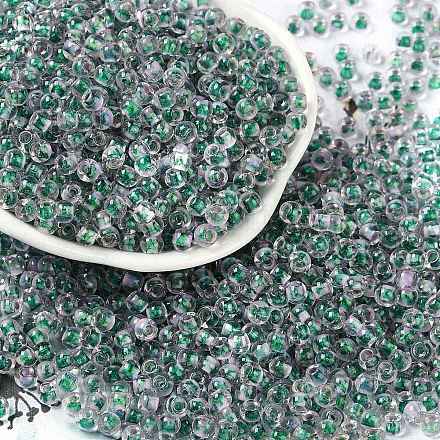 Transparent Inside Colours Glass Seed Beads SEED-A032-04W-1