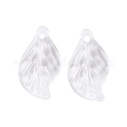 透明なアクリルパーツ  葉  透明  18.5x10.5x2.5mm  穴：1.5mm  約5000個/500g&nbsp;TACR-G050-02B-1