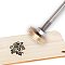 Stamping Embossing Soldering Brass with Stamp, for Cake/Wood, Flower Pattern, 30mm