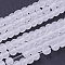 Baking Paint Transparent Glass Bead Strands, Frosted, Round, White, 4mm, Hole: 1.1~1.6mm, about 200pcs/strand, 31.4 inch