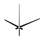 Aluminum Long Shaft Clock  Pointer, Clock Hands for Replacement Clock, Black, 65~88mm, 3Pcs/set