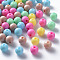 Opaque Acrylic Beads, Round, Mixed Color, 8x7mm, Hole: 2mm, about 1745pcs/500g