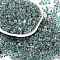 Transparent Inside Colours Glass Seed Beads, Round Hole, Round, Dark Cyan, 4x3mm, Hole: 1.4mm, about 6428pcs/pound