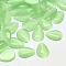 Cat Eye Cabochons, teardrop, Pale Green, 8x6x2mm