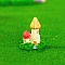 Resin Castle Display Decoration, Micro Landscape Garden Decorations, Lemon Chiffon, 30x24x38mm