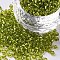 8/0 Glass Seed Beads, Silver Lined Round Hole, Round, Yellow Green, 2~3x1.3~3mm, Hole: 0.8~1.2mm, about 10000pcs/pound
