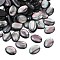 Resin Cabochons, Imitation Shell, Oval, Black, 18x13x4mm