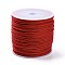 Macrame Cotton Cord, Braided Rope, with Plastic Reel, for Wall Hanging, Crafts, Gift Wrapping, Dark Red, 1.2mm, about 54.68 Yards(50m)/Roll