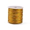 Polyester Metallic Cord, Flat, Gold, 5x0.5mm, 98~100m/set