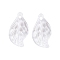 Transparent Acrylic Pendants, Leaf, Clear, 18.5x10.5x2.5mm, Hole: 1.5mm, about 5000pcs/500g