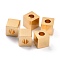 Brass Spacer Beads, Cadmium Free & Lead Free, Long-Lasting Plated, Cube with Round Hole, Real 24K Gold Plated, 4x4x4mm, Hole: 1.8mm