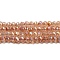 Transparent Baking Paint Glass Beads Strands, AB Color, Faceted, Round, Sandy Brown, 3x2.5mm, Hole: 0.7mm, about 156~159pcs/strand, 14.80~14.96 inch(37.6~38cm)