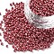 12/0 Glass Seed Beads, Opaque Colors Lustered, Round, Red, 2mm, Hole: 1mm, about 30000pcs/pound