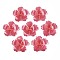 Plastic Beads, Flower, Cerise, 23x23.5x4mm, Hole: 1.2mm
