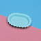 Plastic Dishes Mini Model, Micro Landscape Dollhouse Accessories, Pretending Prop Decorations, Light Sky Blue, 54x41mm