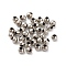 Tibetan Style Brass Spacer Beads, Seamless, Round, Platinum, 2.4mm