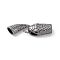 Brass Interlocking Clasps, Cadmium Free & Nickel Free & Lead Free, Snake, Gunmetal, 41.5x12.5x8.5mm, Hole: 5.5x6mm