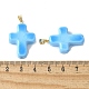 Handmade Lampwork with Brass Pendants&nbsp;LAMP-I030-01G-05-3