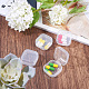 プラスチックビーズ収納ケース  キューブ  透明  3.5x3.5x1.8cm&nbsp;CON-L006-09-4