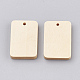 ウッドペンダント  長方形  小麦  29~30x19~20x4mm  穴：2mm&nbsp;WOOD-T008-04-2