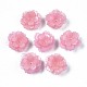 プラスチックビーズ  花  ピンク  19x20x8mm  穴：0.8mm&nbsp;KY-N015-030-1
