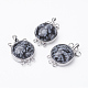 Natural/Synthetic Mixed Stone Box Clasps&nbsp;G-E427-P-2