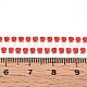 鉄ラインストーンカップチェーン  スプールで  銀  レッドオレンジ  2~2.5x2~2.5x2~2.5mm  約30.00フィート（9.14m）/ロール&nbsp;CH-T006-01A-06-3