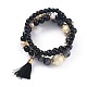 Multi-layered Stretch Bracelets Sets&nbsp;BJEW-H533-01D-1
