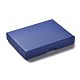 厚紙のジュエリーセットボックス  内部のスポンジ  長方形  ブルー  9.05x7.1x1.55~1.65cm&nbsp;CBOX-C016-01F-02-1