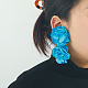 ポリエステルダングルスタッドピアス  花  ドジャーブルー  400x53mm&nbsp;FS-WGB7C07-04-1