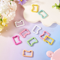 10Pcs Spray Painted Spring Gate Rings&nbsp;FIND-TA0008-86