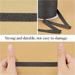 綿ツイルテープリボン  ヘリンボーンリボン  裁縫用  濃いグレー  3/8インチ（10mm）x0.84mm  約80ヤード/ロール（73.15メートル/ロール）&nbsp;OCOR-WH0058-35J