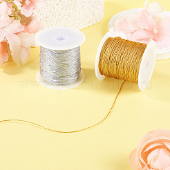 2 Rolls 2 Colors 9-Ply Round PET Metallic Thread&nbsp;MCOR-TA0001-03C