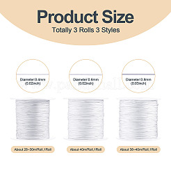 3 Rolls 3 Styles Round Nylon Braided Cord&nbsp;NWIR-TADJ0001-03A