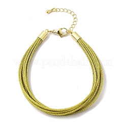 Polyester Metallic Braided Multi-strand Cord Bracelet for Bracelet Making&nbsp;BJEW-H642-02G-07