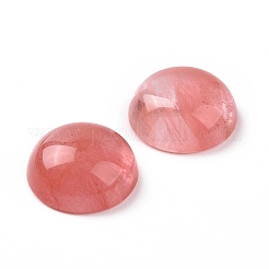 Cherry Quartz Glass Cabochons&nbsp;G-H1596-FR-12mm-21