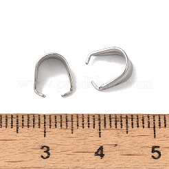 変色しない201ステンレススチール製スナップオンベイル  ステンレス鋼色  8x7x4.5mm&nbsp;X-STAS-S129-01P