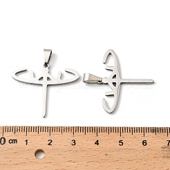201 Stainless Steel Pendants&nbsp;STAS-D380-04P