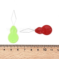 201ステンレス鋼製ねじ切り機  ヒョウタン  プラスチックヘッド付き  ミックスカラー  48x15x2.5mm  穴：1.2mm&nbsp;TOOL-C012-26P