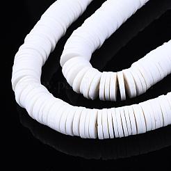 Flat Round Handmade Polymer Clay Beads&nbsp;CLAY-R067-10mm-17