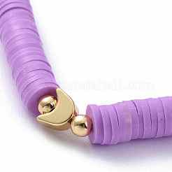 Handmade Polymer Clay Heishi Beads Stretch Bracelets&nbsp;BJEW-JB05621-01
