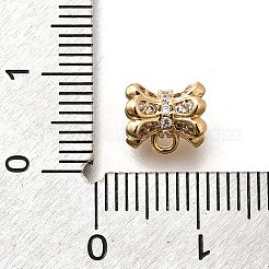 Brass Micro Pave Cubic Zirconia Tube Bails&nbsp;KK-M318-26G