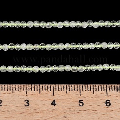 天然石レモンジェイド翡翠ビーズ連売り  多面カット  ラウンド  2.5mm  穴：0.5mm  約169個/連  15.55インチ（39.5cm）&nbsp;G-C262-A04-2mm