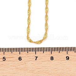 2mm真鍮シンガポールチェーンネックレス（男女兼用）  ゴールドカラー  18.23インチ（46.3cm）&nbsp;NJEW-L012-02G