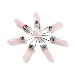 Natural Rose Quartz 7 Chakra Points Energy Generator&nbsp;DJEW-I016-01P-05